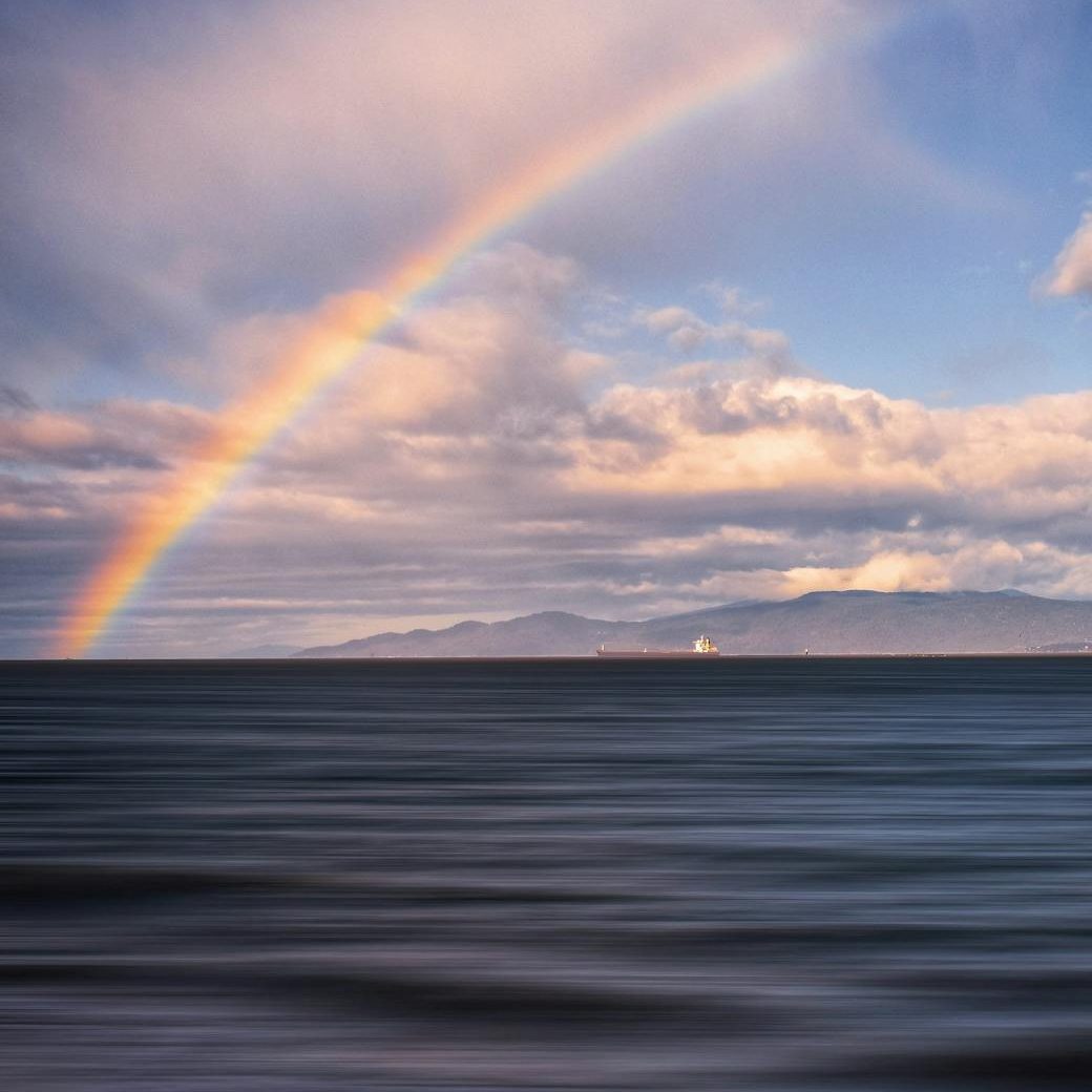 rainbow over the ocean